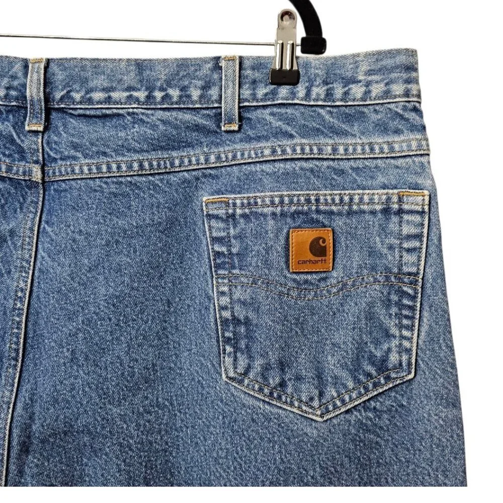 Carhartt Denim Relaxed Fit Straight Leg Cotton Blue Jeans